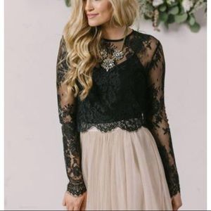 Sheer Lace Crop Top